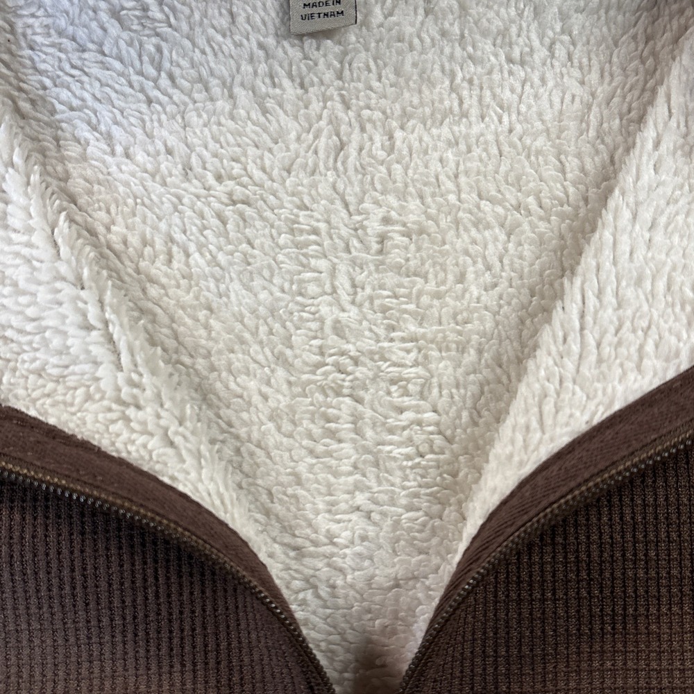 BC Clothing Heritage Men Sweatshirt XXL 2XL Brown Sherpa Quarter Zip Pullover - Picture 7 of 7